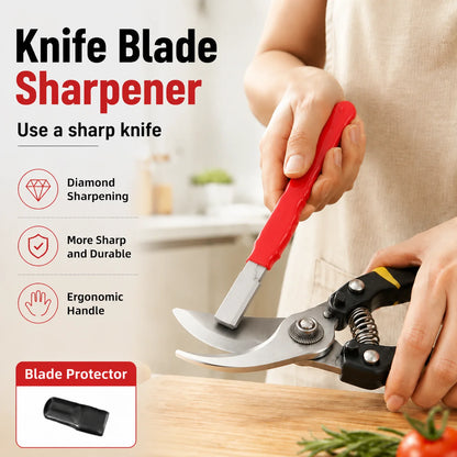 Knife and Scissors Sharpener – Portable Manual Blade Sharpening Tool