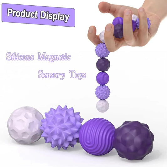Magnetic Sensory Balls Silicone Fidget Toy for Teens & Adults