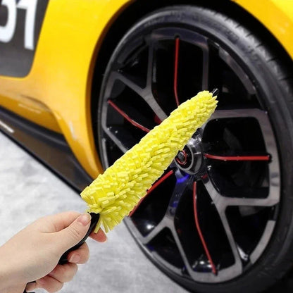 Wheel Cleaning Brush for Tires and Rims Automotive Cleaning Tool