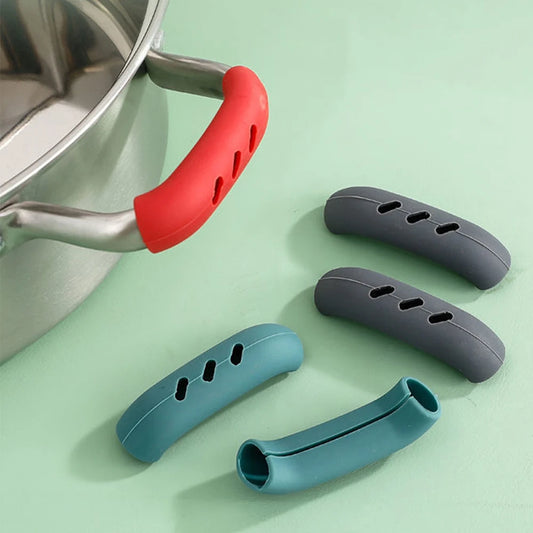 2 Pack Silicone Pan Handle Covers – Heat Resistant Grip Sleeves