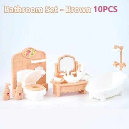 Dollhouse Furniture Set – 10-Piece Miniature Kitchen Accessories