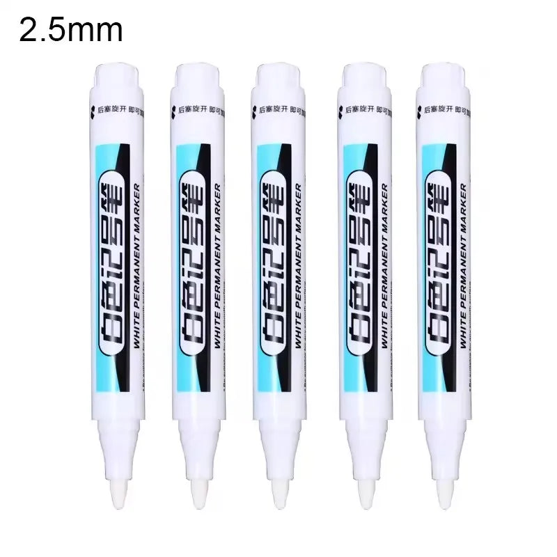 White Paint Marker Pen for Wood, Glass, Metal & Plastic