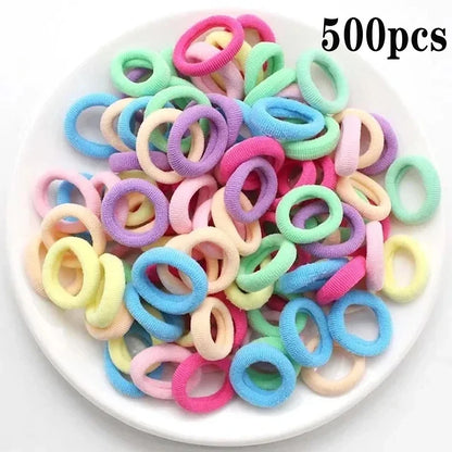 Small Hair Ties – Colorful Nylon Elastic Bands for Girls