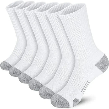 Men's Gym Socks – Breathable Crew Sports Socks, 6 or 12 Pairs