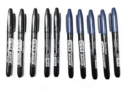 Permanent Markers 6-Piece Set with Waterproof Fine Tip Ink