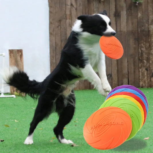 Dog Flying Disc – Rubber Interactive Throwing Toy for Dogs and Cats