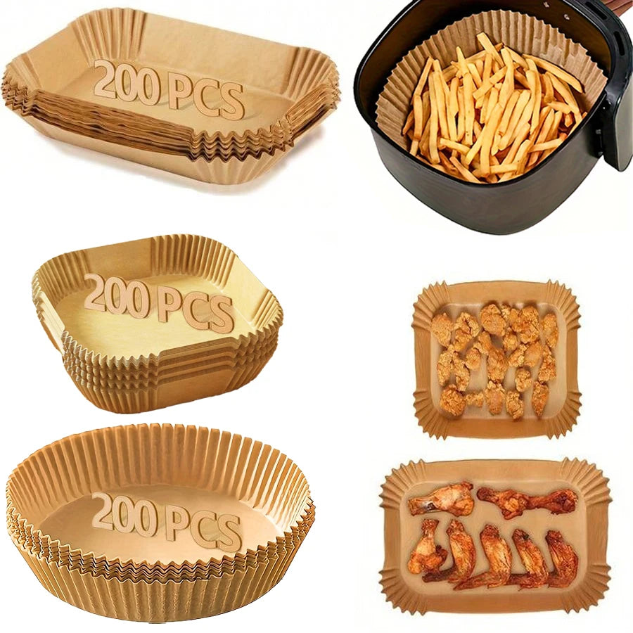 Air Fryer Paper Liners Disposable Non Stick Parchment Baking Sheets