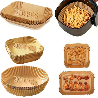 Air Fryer Paper Liners Disposable Non Stick Parchment Baking Sheets