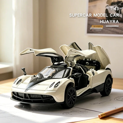 1:43 Alloy 3 Doors Open HUAYRA Die Cast Model Race Car Toy with Pullback Action Model Car for Collection and Ornament  Gift
