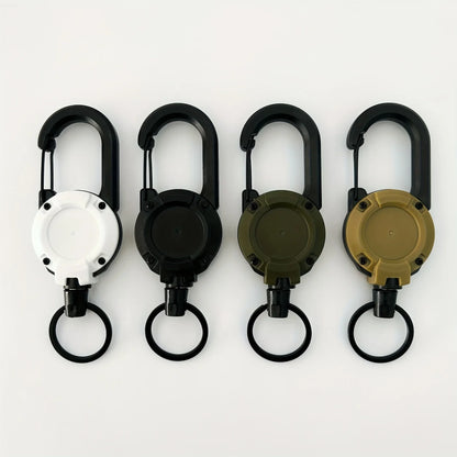 Retractable Keychain – Badge Reel with Carabiner Clip for Bags