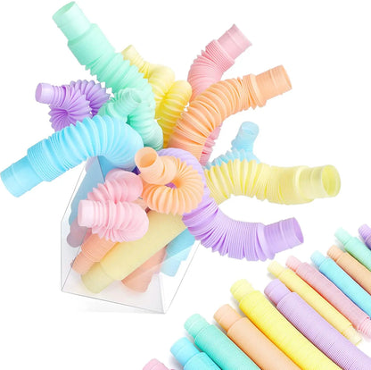 Pop Tube Fidget Toy – 4-Pack Mini Stretchy Sensory Tubes