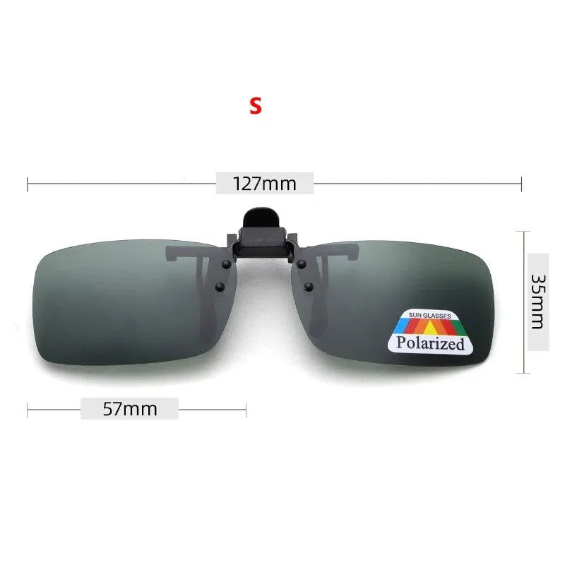 Polarized Clip-On Sunglasses Flip Up UV Protection Lens Clips
