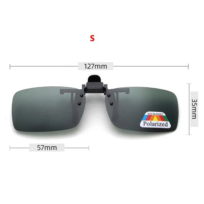 Polarized Clip-On Sunglasses Flip Up UV Protection Lens Clips