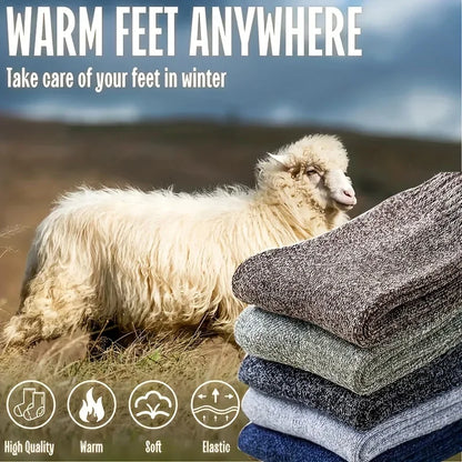 Men’s Warm Socks – Thick Towel Mid-Calf Winter Socks