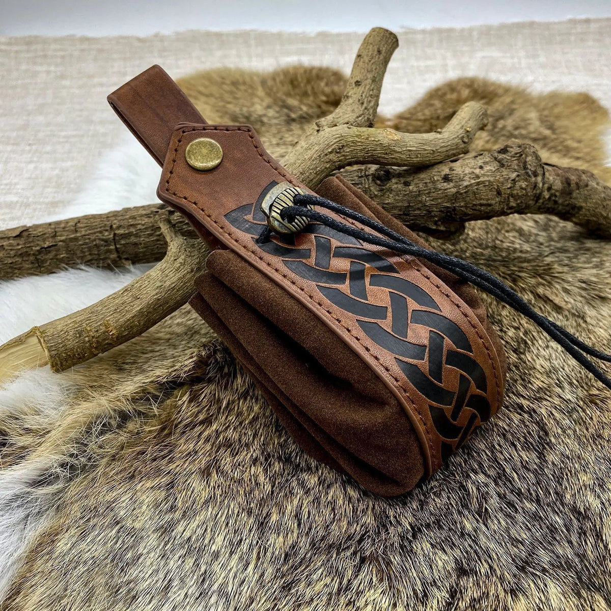Medieval Viking Waist Bag Retro Drawstring Purse Pouch  Coin Pouch Portable Coin Purse for Renaissance Fairs LARP Cosplay Party