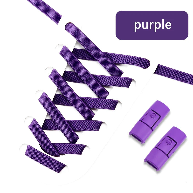 No Tie Shoe Laces with Press Lock for Kids and Adults