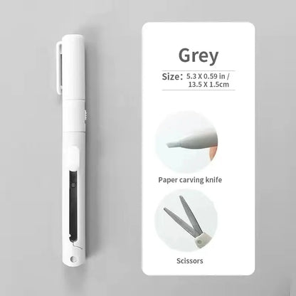 Mini Portable Scissors 2-in-1 Pocket Paper Cutter Tool
