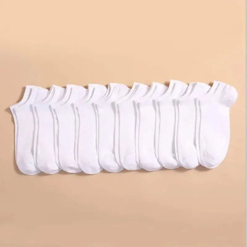 10 Pairs Unisex Low Cut Ankle Socks Breathable Casual Boat Socks