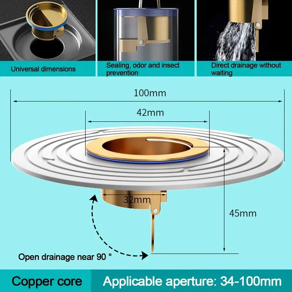 Floor Drain Core – Fast Drainage Odor & Insect Proof Drain Insert