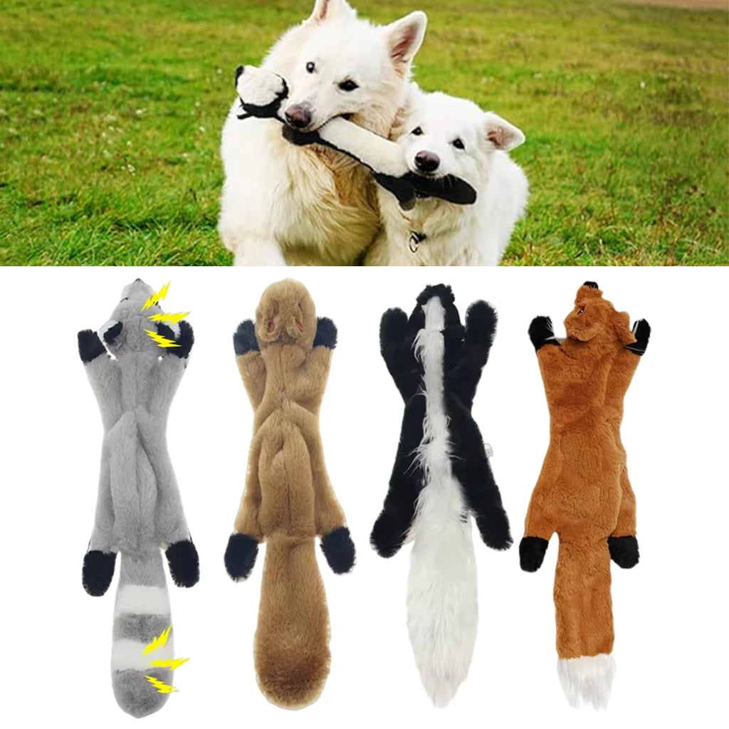 Stuffing Free Dog Toy – 45cm Plush Squeaky Crinkle Toy