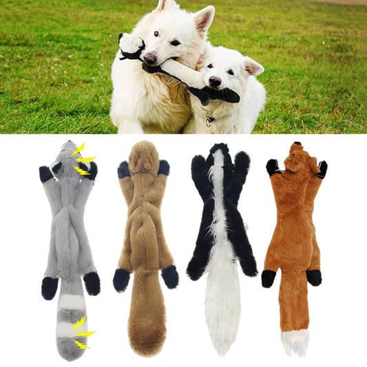Stuffing Free Dog Toy – 45cm Plush Squeaky Crinkle Toy