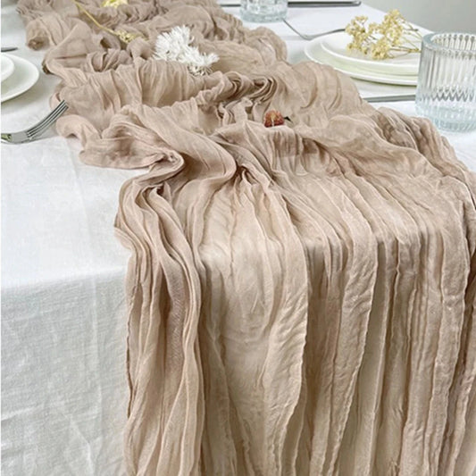 Cheesecloth Table Runner for Wedding, Party and Home Decor
