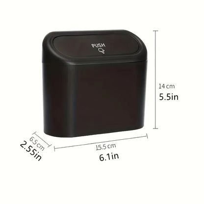 Mini Car Trash Can – Leak-Proof Auto Waste Bin With Lid