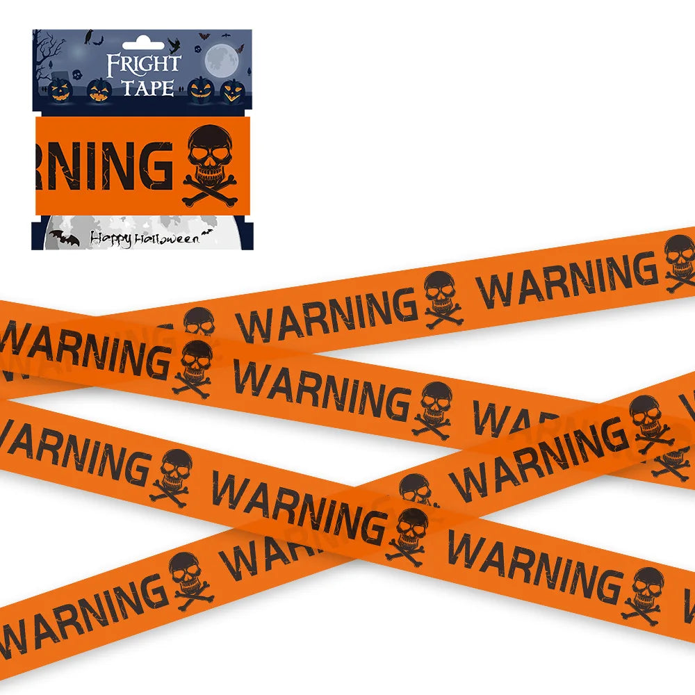 Halloween Warning Tape – Skull Design Spooky Party Decoration