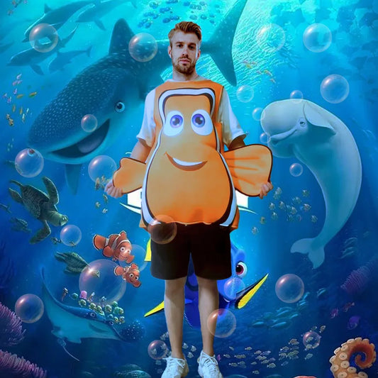 Nemo Cosplay Costume Underwater Mobilization Clownfish Animal Costume Halloween Christmas Party Performance Costume