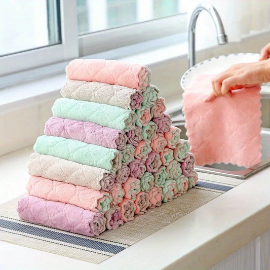 Microfiber Dish Cloths – 10 Pack Multipurpose Kitchen Cleaning Rag