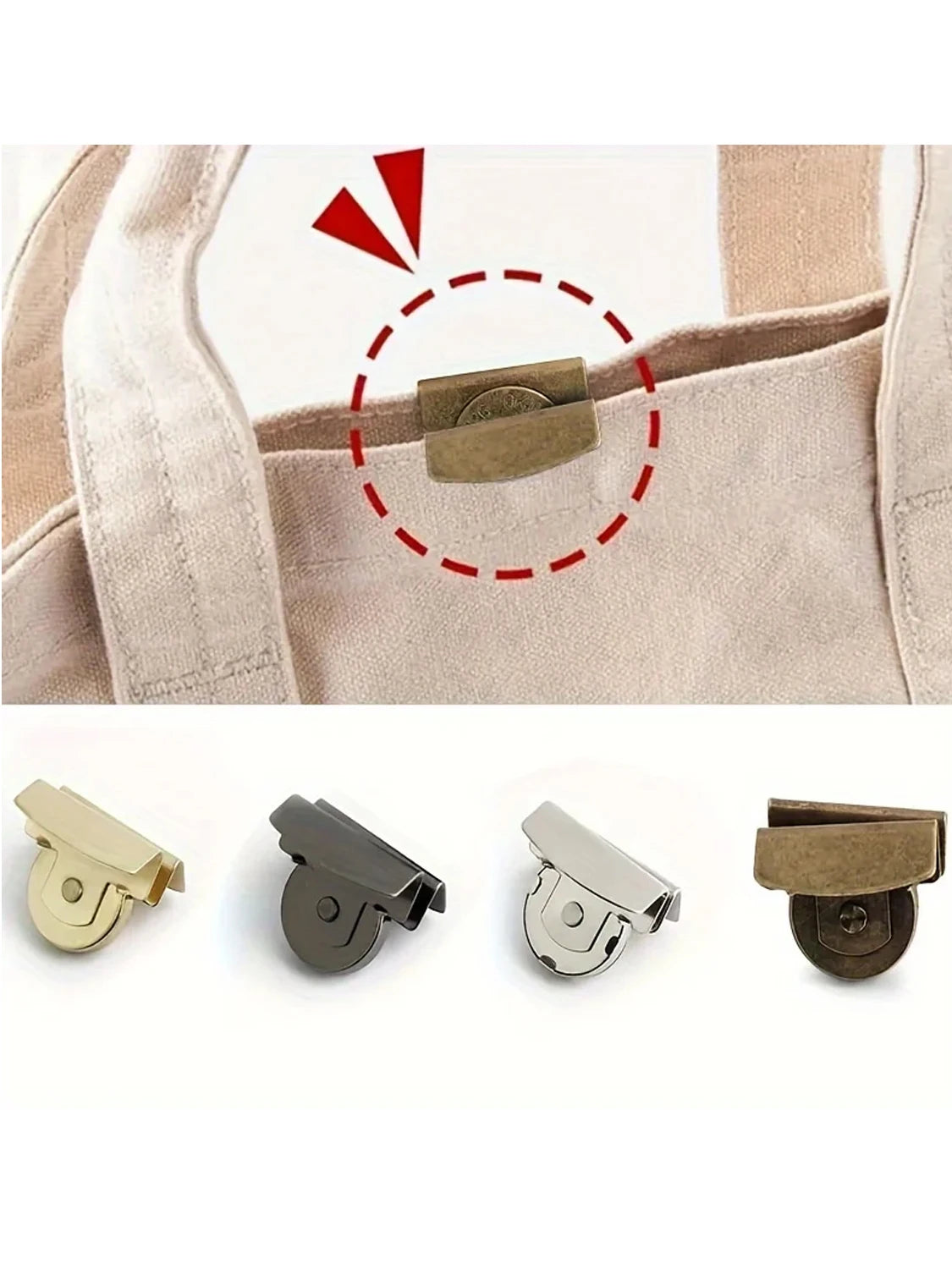 Magnetic Snap Closures 8-Piece Set for Bags and Hidden Fastening