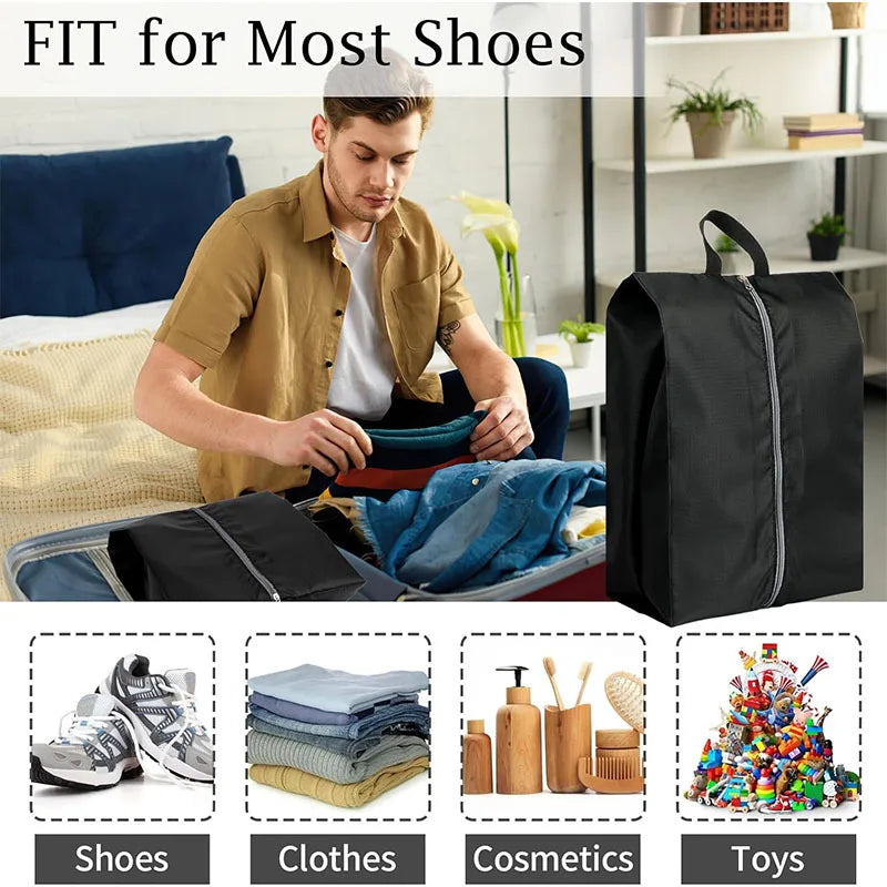 Travel Shoe Storage Bag – Waterproof Zipper Shoe Organizer Pouch