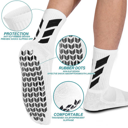 Men’s Football Socks – Anti Slip Knee High Sports Socks