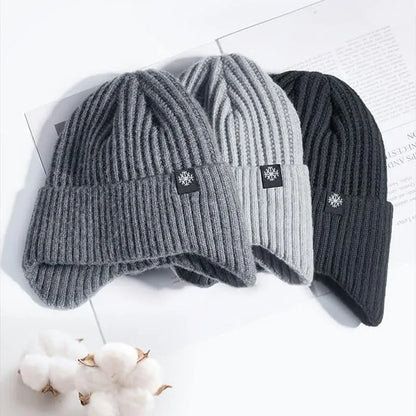 Winter Earflap Hat – Faux Fur Lined Peaked Cap for Outdoor Wear
