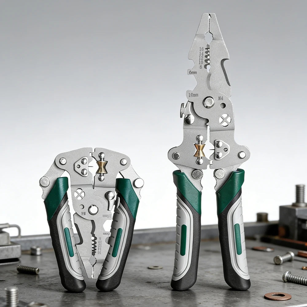Multifunction Wire Stripper with Folding Pulley Design Pliers