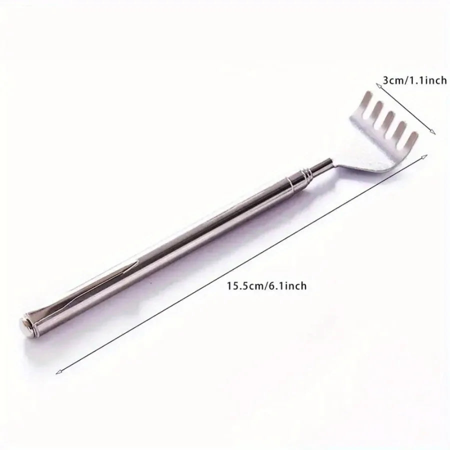 Telescopic Back Scratcher – Extendable Stainless Steel Long Reach Tool