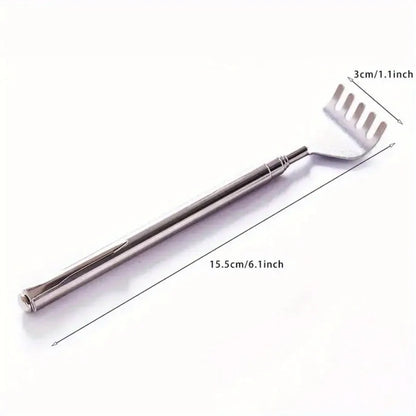 Telescopic Back Scratcher – Extendable Stainless Steel Long Reach Tool