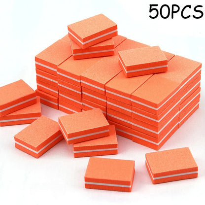 Mini Nail Buffer Blocks – 100/180 Grit Nail Files, 50 Pack