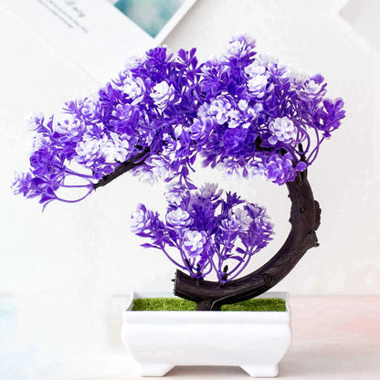 Artificial Bonsai Tree – Crescent Style Desktop Plant Decoration