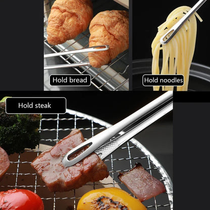Stainless Steel Kitchen Tongs for BBQ, Cooking & Serving