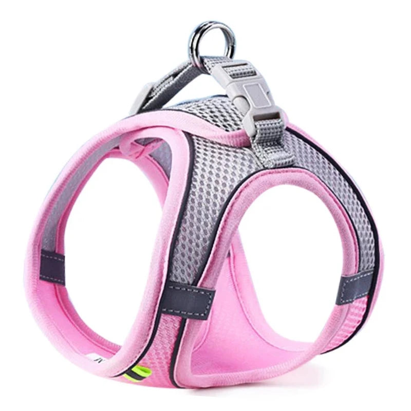 Reflective Pet Harness – Breathable Adjustable Vest & Leash Set