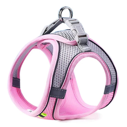 Reflective Pet Harness – Breathable Adjustable Vest & Leash Set