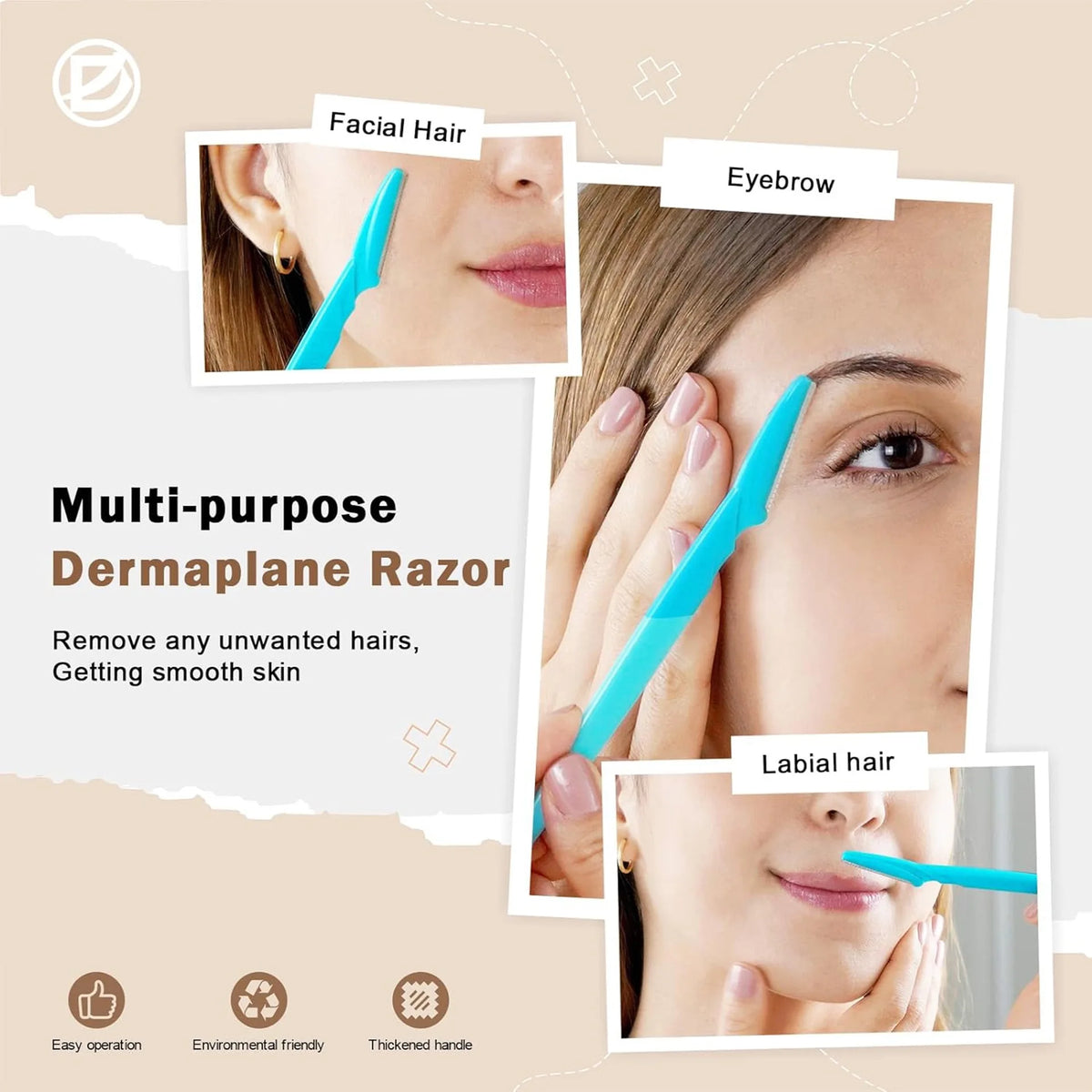 Eyebrow Razor with Protective Cover – Easy Facial Hair Trimmer