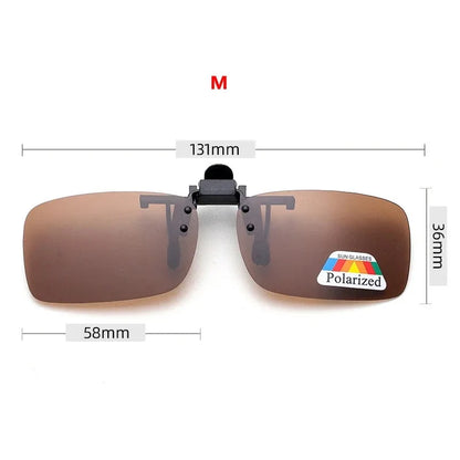 Polarized Clip-On Sunglasses Flip Up UV Protection Lens Clips