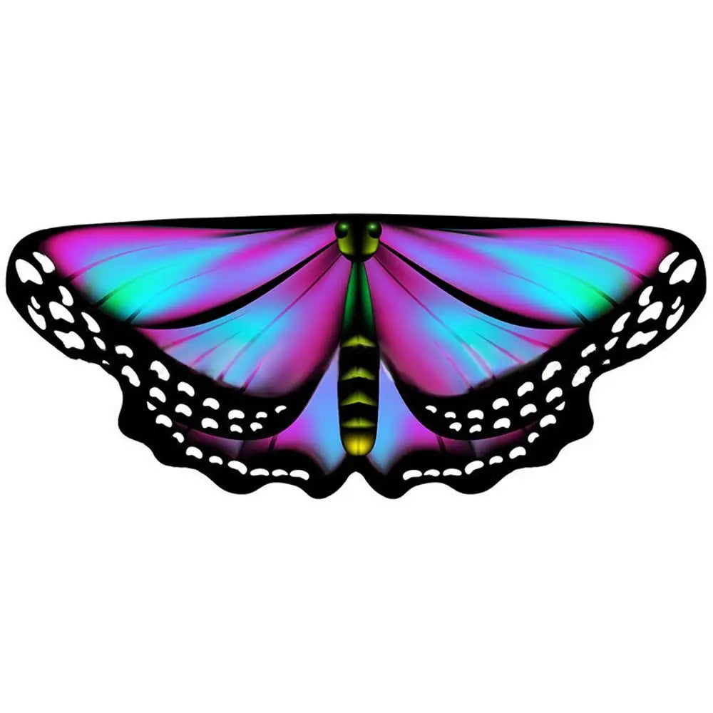 Kids Butterfly Wings Cape Girls Fairy Shawl Pixie Cloak Fancy Colorful Dress Costume Gift  Party & Holiday DIY Decorations