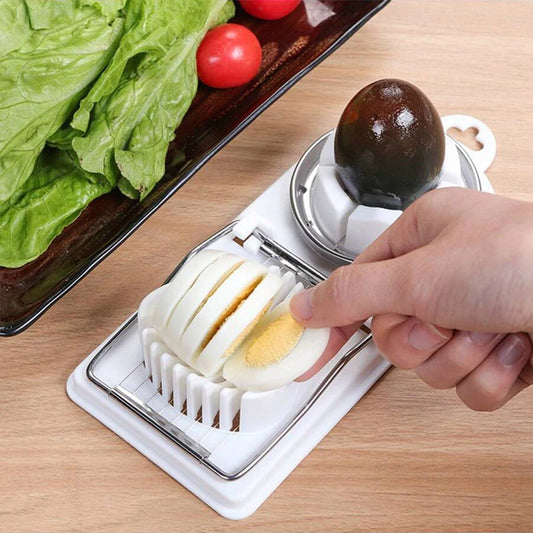 2-in-1 Egg Slicer with Stainless Steel Wires for Easy Cutting
