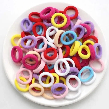 Small Hair Ties – Colorful Nylon Elastic Bands for Girls