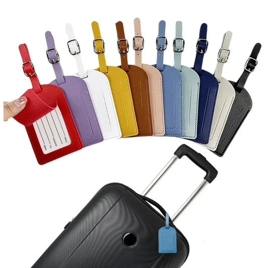 Luggage Tag, PU Leather Suitcase ID and Address Holder