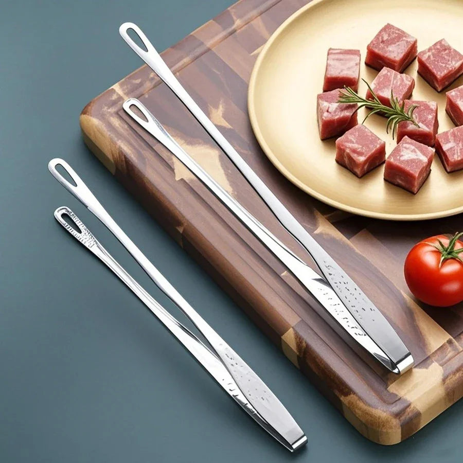 Stainless Steel Kitchen Tongs for BBQ, Cooking & Serving