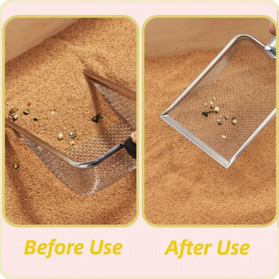 Stainless Steel Cat Litter Scoop – Rust-Resistant Waste Removal Tool